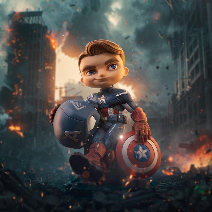 Produktbild Iron Studios Avengers Infinity Saga Mini Co. PVC Figur Captain America 14 cm