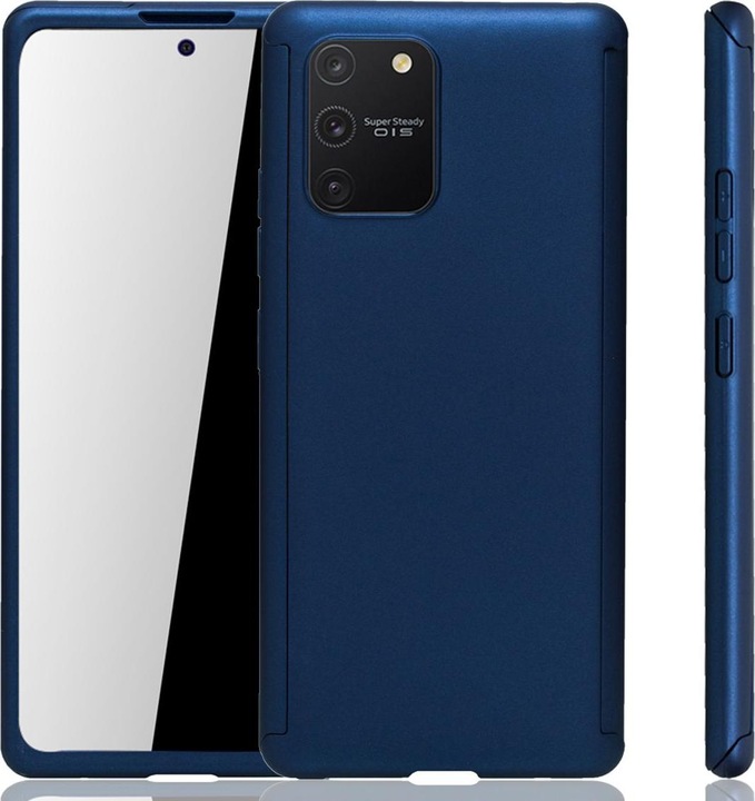 Produktbild König Design Hülle Handy Schutz für Samsung Galaxy S10 Lite 360 Case Cover Displayschutz Blau (Samsung Galaxy S10 Lite)