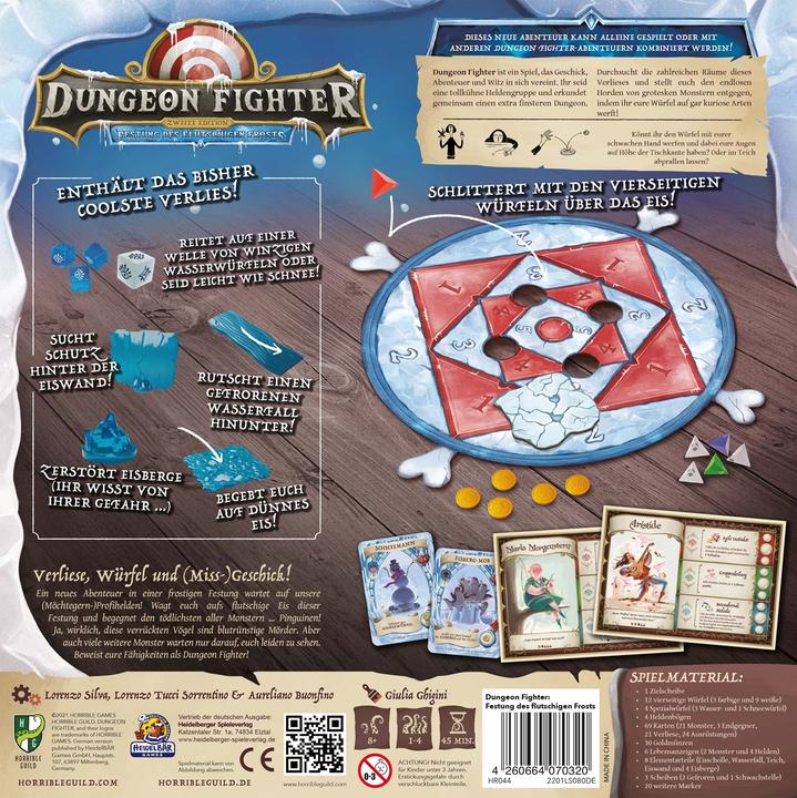 Actual product image Horrible Guild HR044 - Dungeon Fighter: Castle of frightening Frosts, 1-6 players, 10 years (DE Edition) (German, 1 - 6 Players)