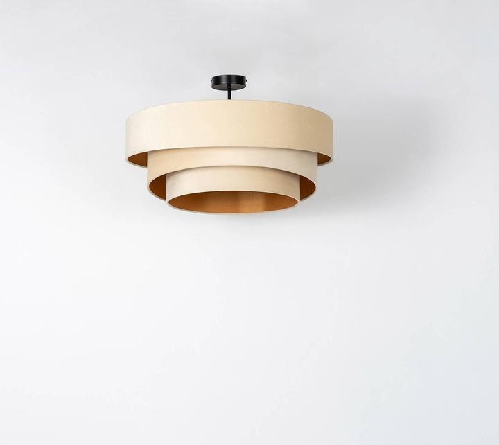 Produktbild Lindby Jusari Deckenlampe aus Textil, weiss (E27)