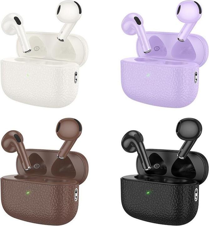Actual product image Hoco Wireless headphones wireless earphones bluetooth TWS EQ15 purple (6 h, Wireless)