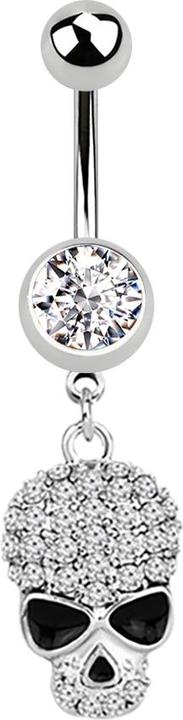 Immagine prodotto Star Piercing Banana in argento con ciondolo a forma di teschio in argento (Acciaio chirurgico 316L, senza ottone)