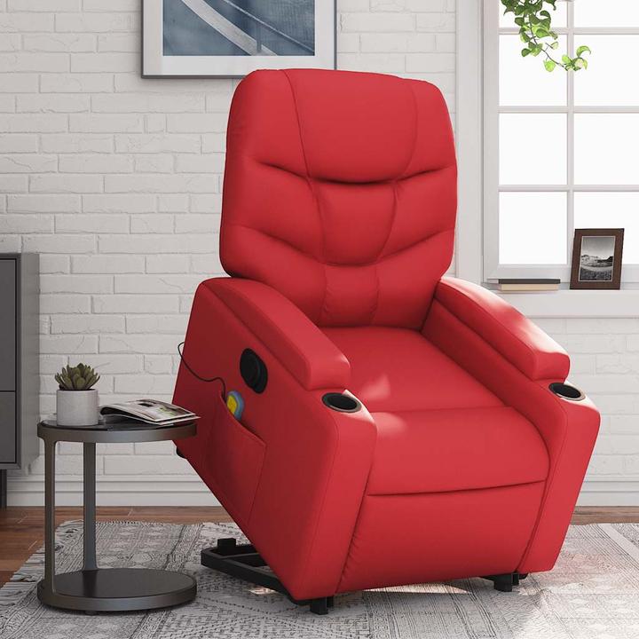 Actual product image VidaXL Massage chair with stand-up aid electric imitation leather