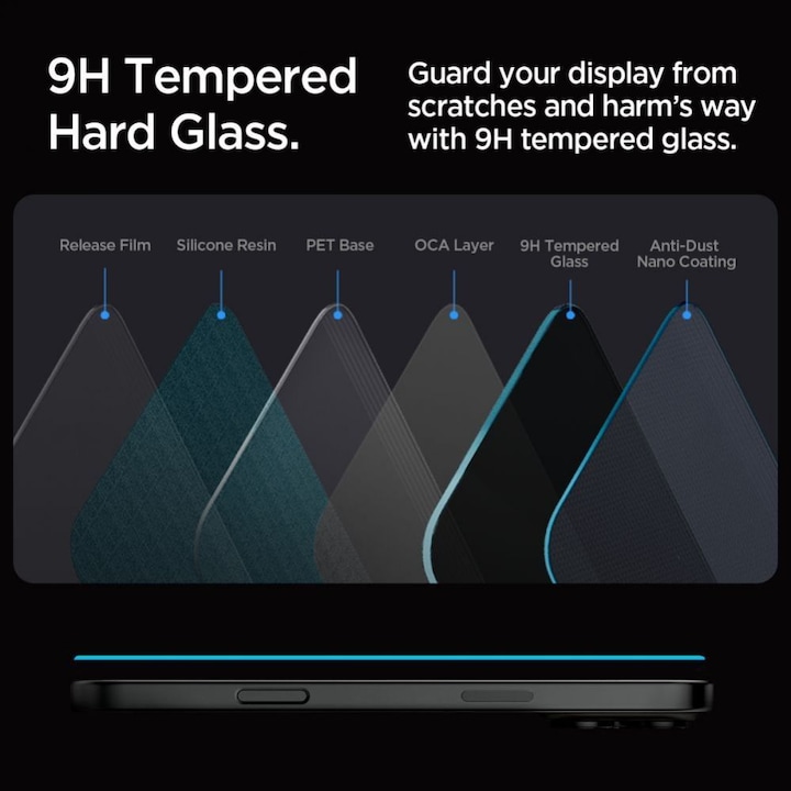 Image du produit Spigen Glas.Tr "Ez Fit" 2-Pack pour iPhone 16 Pro 6,3" intimité (2 pièce(s), Apple iPhone 16 Pro)