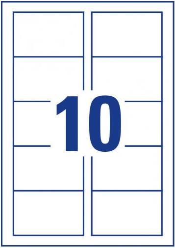 Actual product image Avery Dennison Cartes de visite Quick&Clean, 185 g/m2, blanc mat (Visiting card)