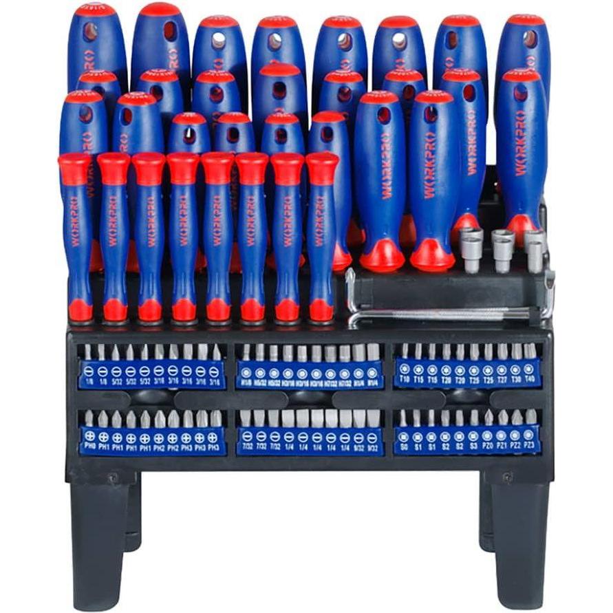 Workpro, Cacciavite, Cr-v screwdrivers, 100-piece set (Porta)