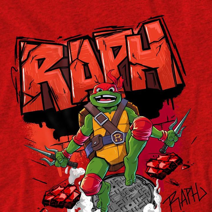 Actual product image Teenage Mutant NT Unisex Adult Raphael Sewer T-Shirt