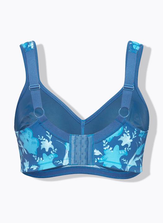 Actual product image Ulla Popken Floral Underwire-Free Microfiber Bra (85 E)