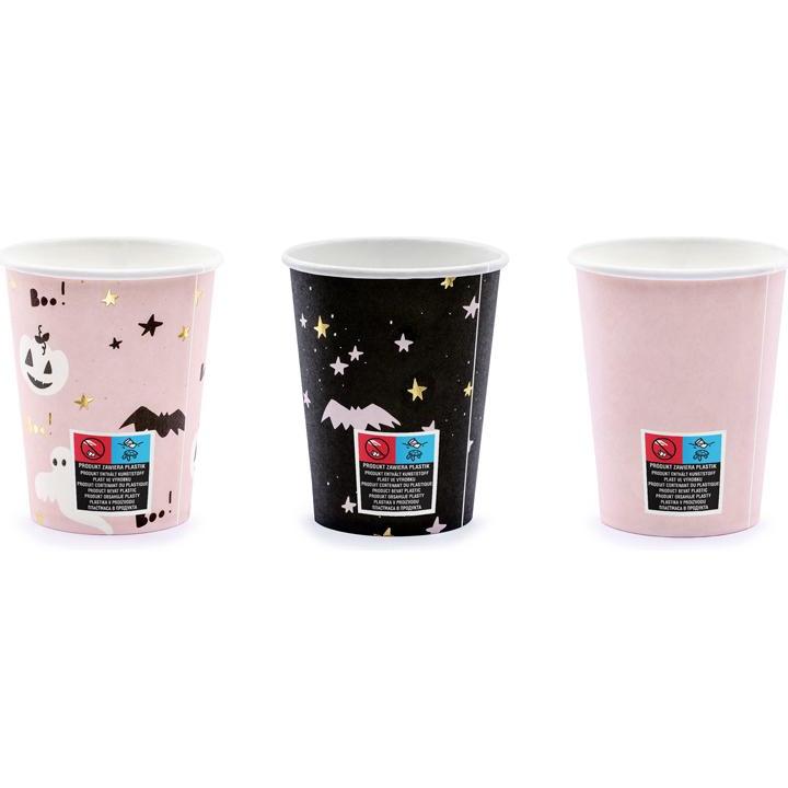 Thumbnail - Partydeco 6 Boo Town Halloween Kartonbecher 220ml