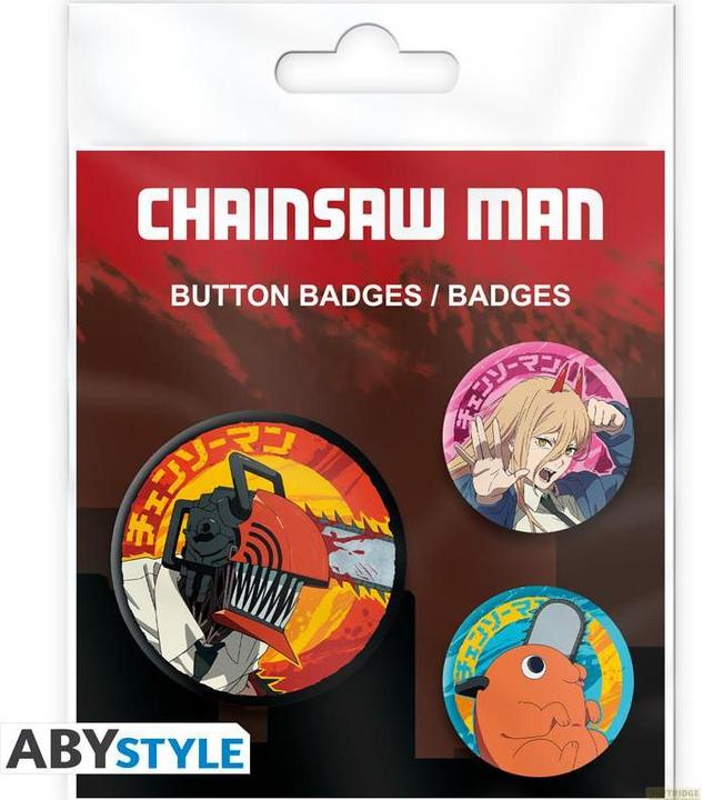 Image du produit ABYstyle CHAINSAW MAN - Badge Pack - Denji, Devil, Pochita X4