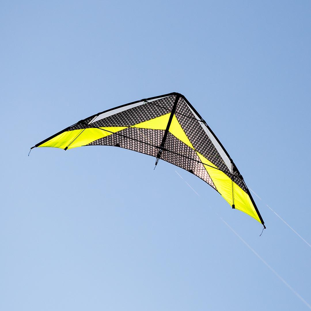 Invento Stuntvlieger Arrow Xl 270 Cm Ripstop/carbon Geel/zwart
