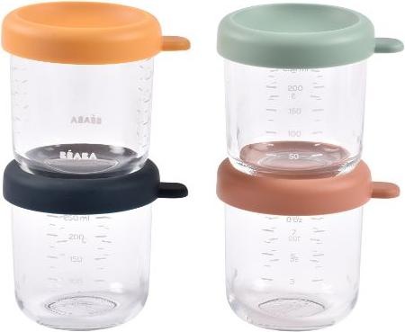 Image du produit Beaba Set de portions en verre 4 pcs. 250ml mélange de couleurs