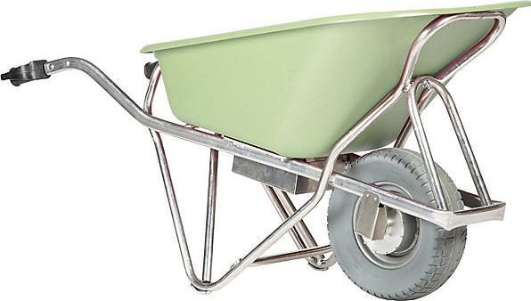 Actual product image Matador PROFI-MAX electric wheelbarrow, 90 l HDPE tray, green.