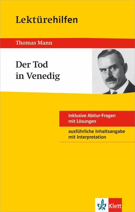 Produktbild Lektürehilfen Thomas Mann "Der Tod in Venedig (Deutsch, Solvejg Müller, Thomas Mann, 2015)