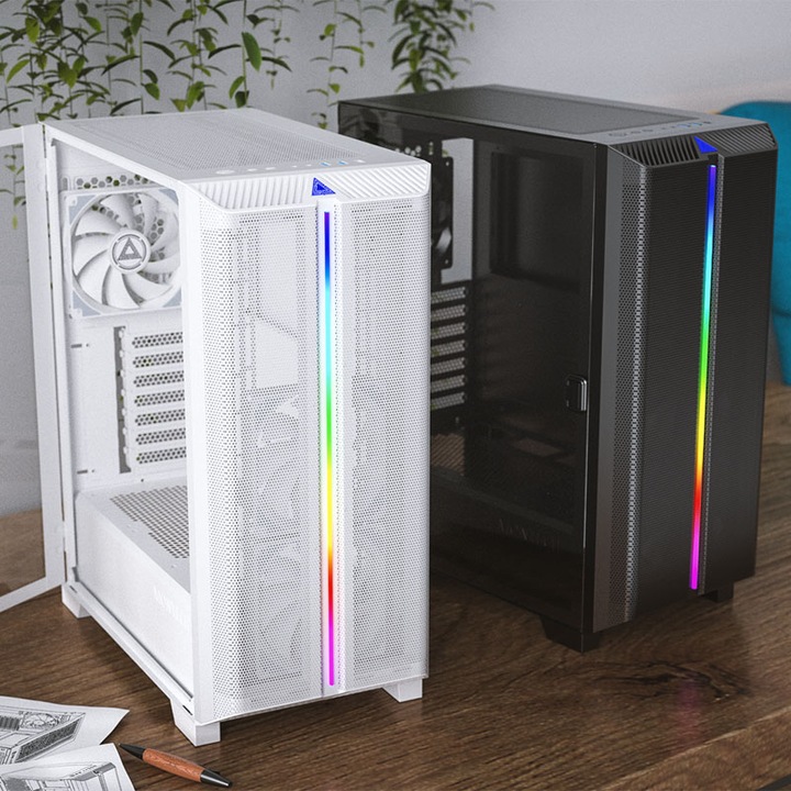 Actual product image Montech SKY ONE Lite, Midi Tower, Tempered Glass - black (Mini-ITX, mATX)