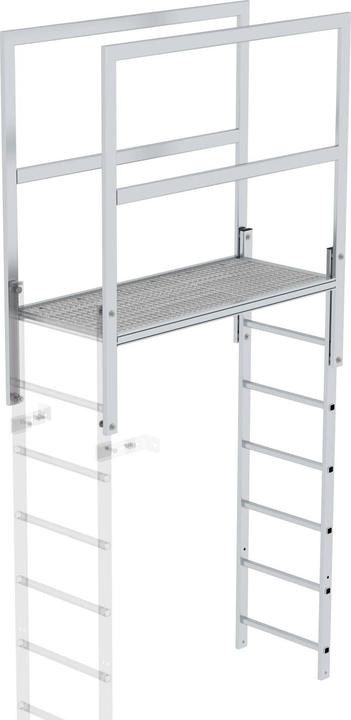 Actual product image Munk Parapet access ladder aluminium-blank special length (140 cm)