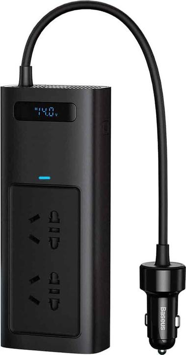 Baseus - Power Inverter Pro (CGNB020101) - USB, 2x Type-C, 220V CN/US/EU Plug, 150W - Black