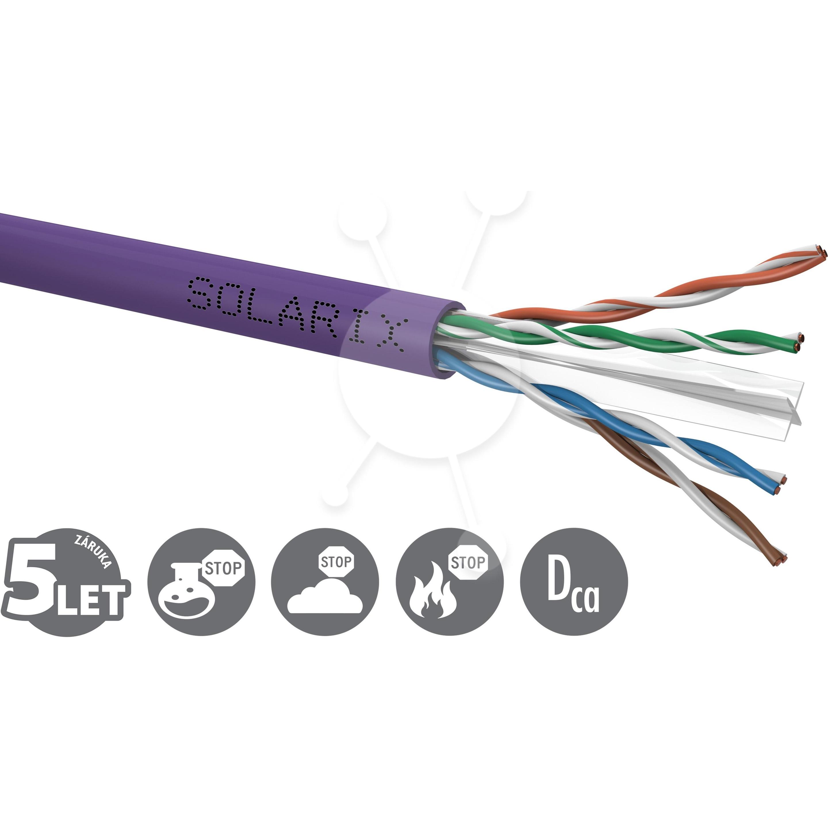 Solarix Installationskabel CAT6 UTP LSOH Dca-s2,d2,a1 500m/Rolle SXKD-6-UTP-LSOH (U/UTP, CAT6, 500 m), Cavo di rete