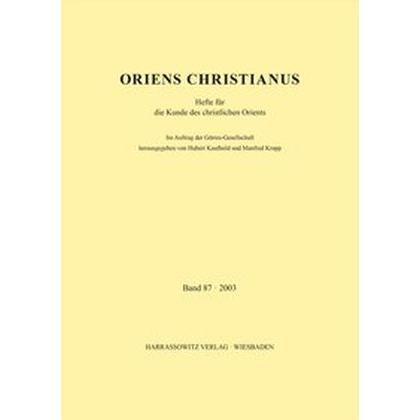 Oriens Christianus 87 (2003), Fachbücher von Harrassowitz, O 1., Print on Demand-Nachdruck Edition (31. Dezember 2003)