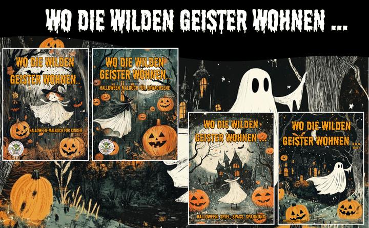 Actual product image Where the wild spirits live... Halloween colouring book for adults