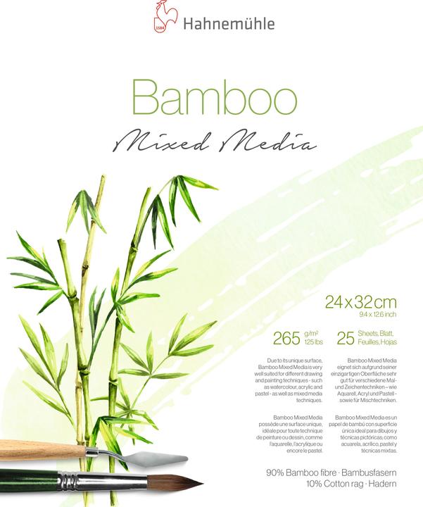 Actual product image Hahnemühle Watercolor block Bamboo (24 x 32 cm, Plain, No binding)