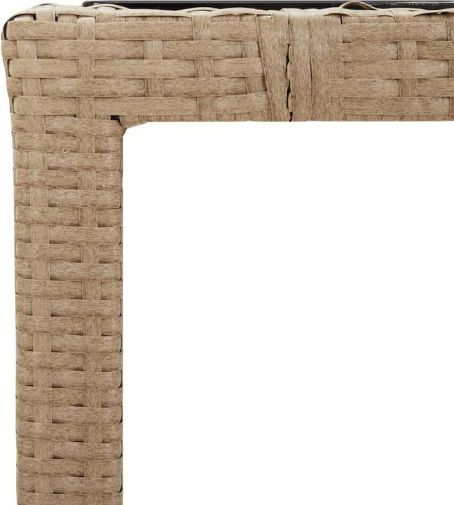 Produktbild vidaXL Gartentisch mit Glasplatte (150 x 90 x 75 cm)