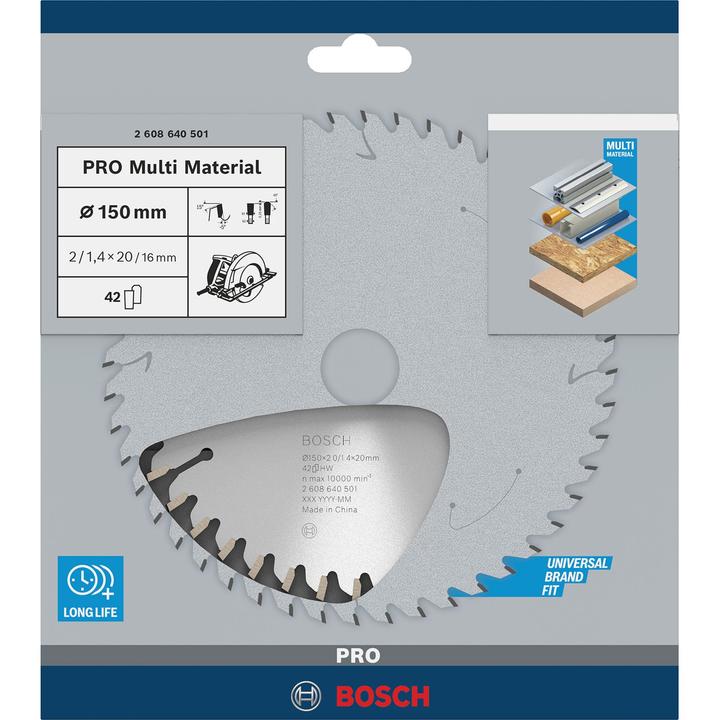 Actual product image Bosch Professional Zubehör PRO Multi Material circular saw blade, 150 x 2 x 20 mm