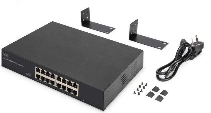 Produktbild Digitus 16-Port Gigabit Switch, 19 Zoll, Unmanaged (16 Ports)