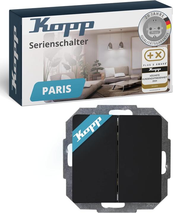 Actual product image Kopp Insert switch actuator Paris Black (matt) 650550089 (Switch actuator)