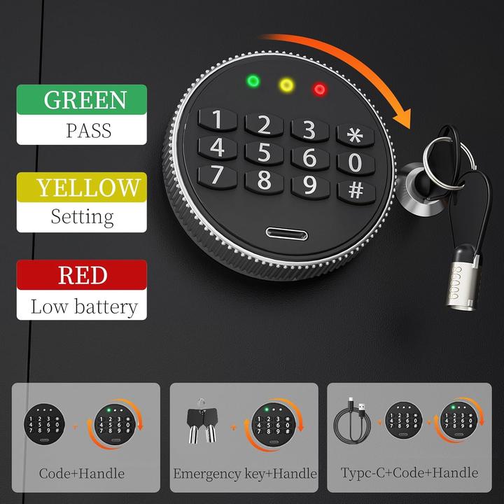 Produktbild Wasjoye Tresor mit elektronischem Zahlenschloss