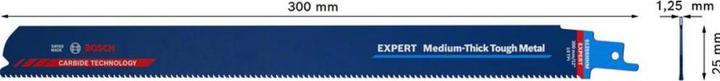 Produktbild Bosch Professional Zubehör EXPERT ‘Medium-Thick Tough Metal’ S 1255 HHM Säbelsägeblatt, 1 Stück