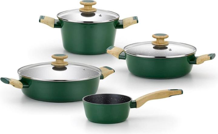 Actual product image Monix Amazonia 7-Piece Forged Aluminum Cookware Set with Titanium-Reinforced Non-Stick Coating (Frying pan, Pot, Aluminium)