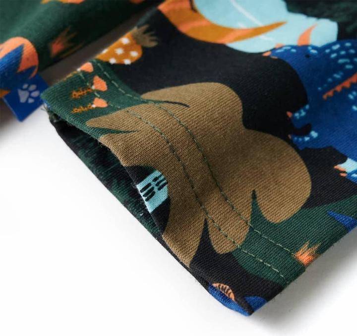 Image du produit VidaXL Pyjama enfant manches longues Vert foncé 128,Matériel (128)