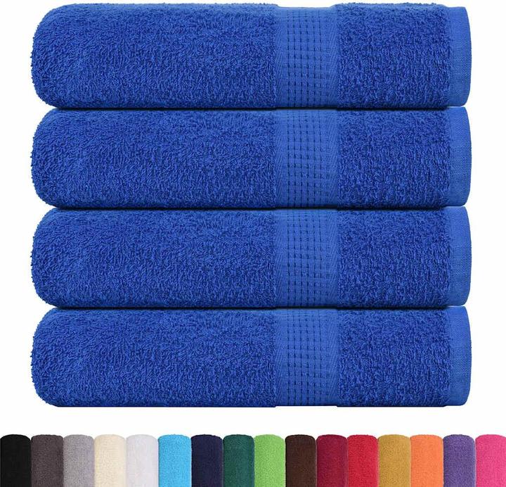 Produktbild VidaXL Handtücher 4 Stk. Blau 50x100 cm 360 g/m² 100% Baumwolle Badetuch (50 x 100 cm)