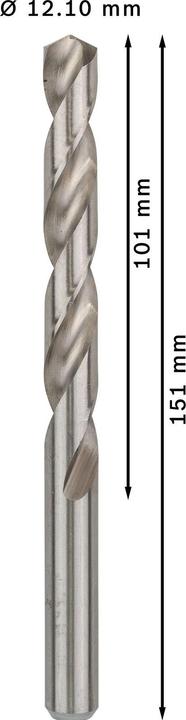 Actual product image Bosch Professional Zubehör PRO Metal HSS-G twist drill, 12.1 x 101 x 151 mm (12.1 mm)
