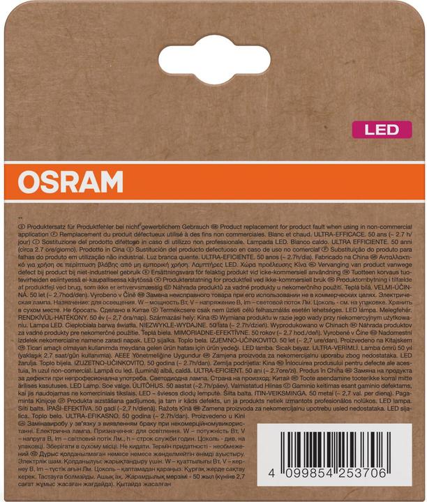 Actual product image Osram 4099854253706 LED EEK A - G E27 bulb shape 7.2 W 100 Warm white O x H 60 (E27, 1521 lm, 6x)