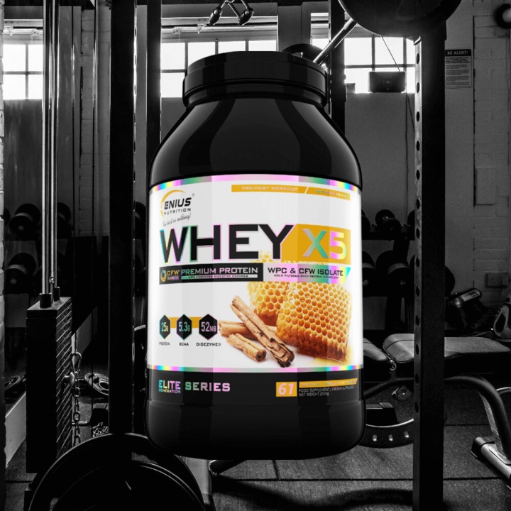 Actual product image Genius Nutrition Whey-X5 (Vanilla Honey, 2000 g)