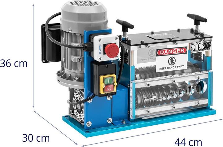 Produktbild MSW Kabelschälmaschine 750 W Kabelabisoliermaschine Kabelschäler 10 Einschübe (440 mm)