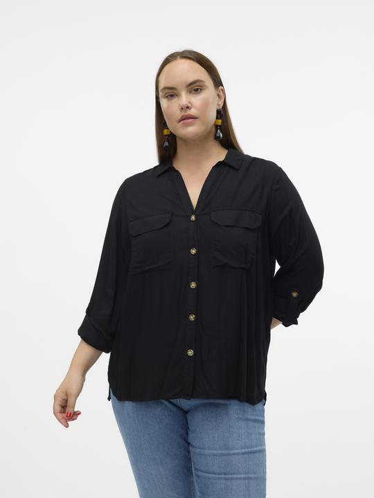 Produktbild Vero Moda Normal geschnitten Hemdkragen Curve Ärmel mit Umschlag Hemd Hemd (44)