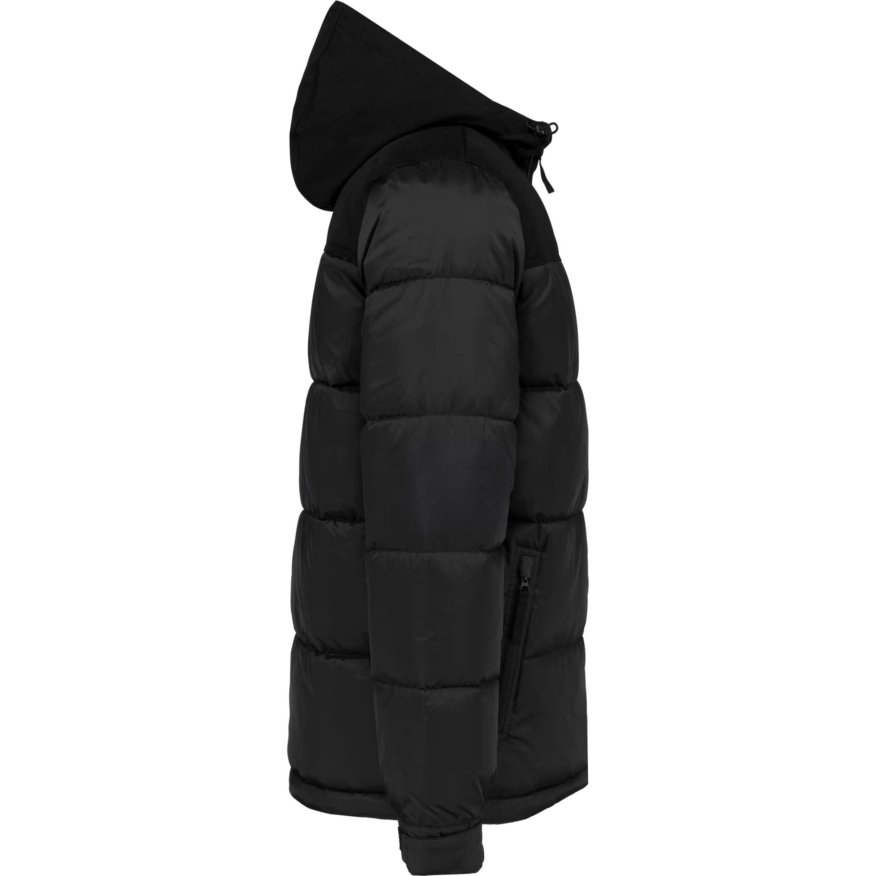 Kariban, Herren, Jacke, Zweifarbige Daunenjacke mit Kapuze (L), Schwarz, L