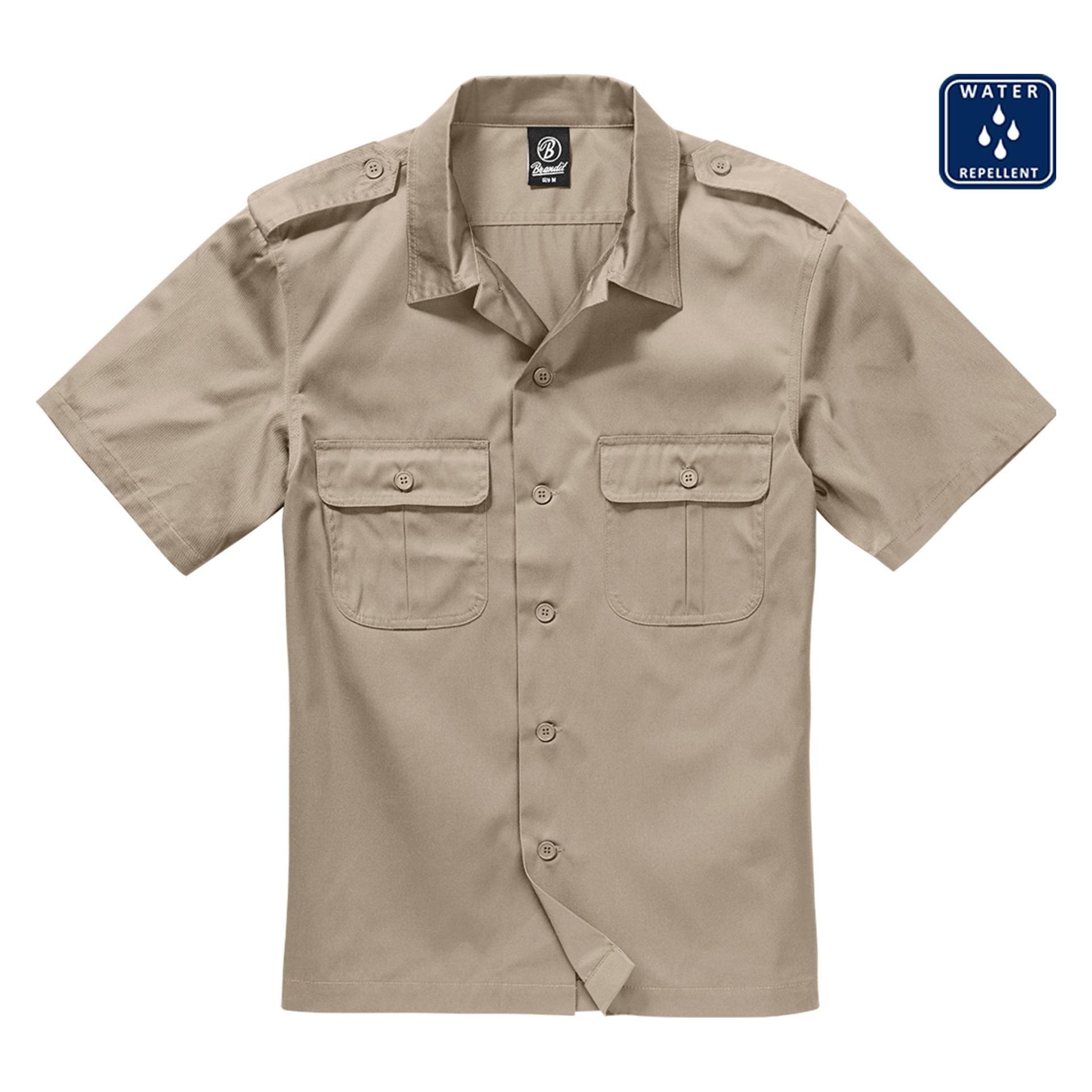 Brandit, Herren, Hemden, Short Sleeves Us Shirt, Mehrfarbig, (M)