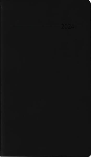 Produktbild Alpha Edition Slimtimer Touch schwarz 2024 - Taschenkalender 9,5x16 cm - seperates Adressheft - Weekly - 128 (Deutsch)