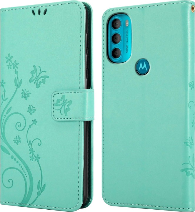 Actual product image Cadorabo Flower Book cover (Motorola Moto G71 5G)