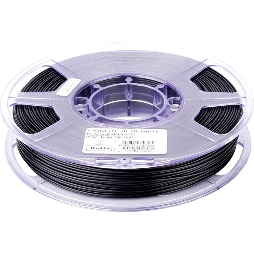 Thumbnail - eSUN ePC Schwarz Polycarbonat Filament 1.75mm 500g (Carbon, 1.75 mm, 500 g, Schwarz), 3D Filament, Schwarz