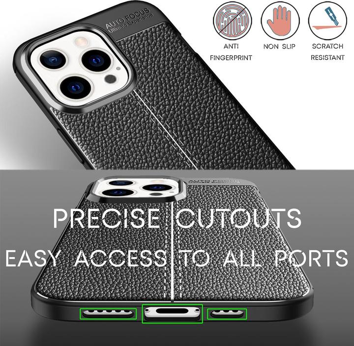 Actual product image Nalia Leather Look Silicone Cell Phone Case (Apple iPhone 13 Pro)