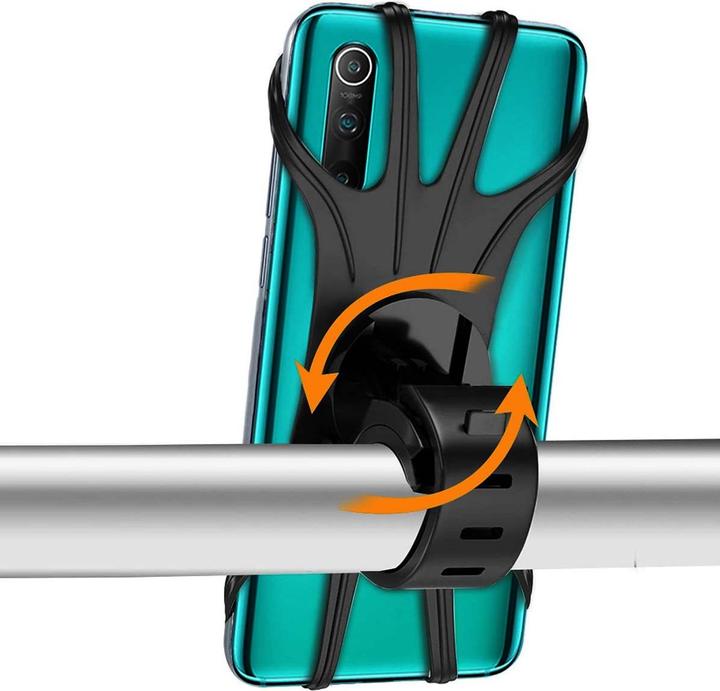 Produktbild Dunlop Fahrradtelefonhalter 10-15 cm drehbar (Schwarz)