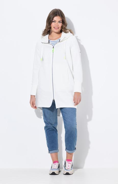 Produktbild Laurasøn Sweatjacke, lang geschnitten, Kapuze, Taillen-Tunnelzug hinten, Langarm (40)