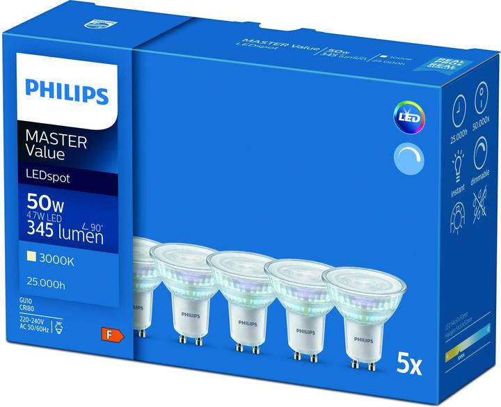 Produktbild Philips Professional Master (GU10, 4.70 W, 345 lm, 1 x, F)