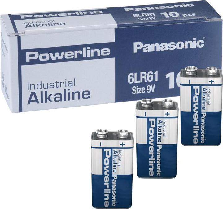 Actual product image Panasonic Powerline Industrial Alkaline (10 pcs., 9V Block)