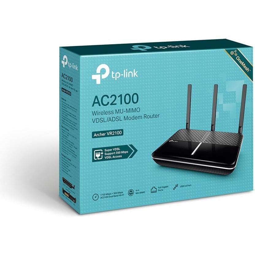 Thumbnail - TP-Link BOGENSCHÜTZE VR2100 -, Router, Schwarz